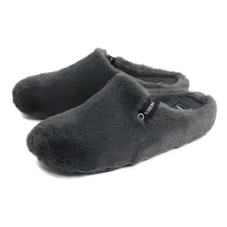 【VERBENAS】時尚保暖毛絨包頭拖鞋 鐵灰色(500571-GRY)