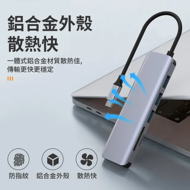 【WiWU】A731HC 七合一 USB-C3.0 4K@30Hz HDMI Alpha HUB集線器(OTG兼容mac)