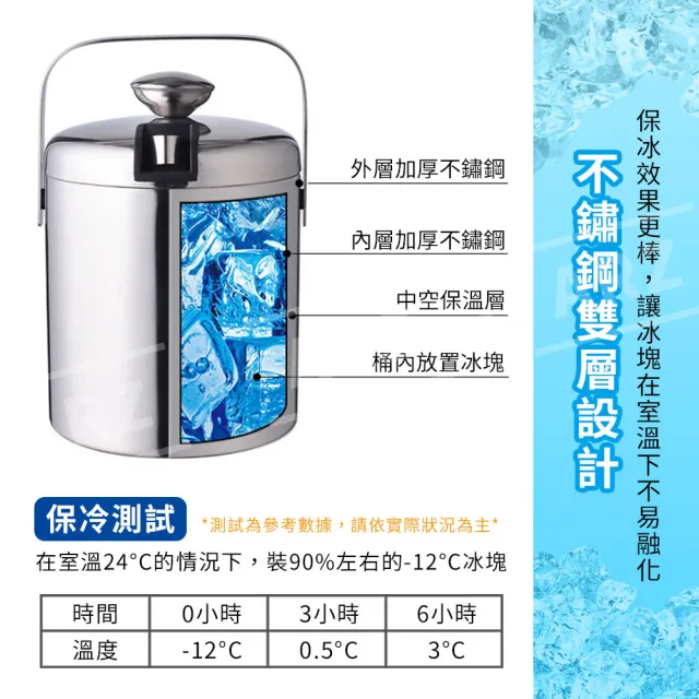 【ARZ】雙層加厚 304不鏽鋼冰桶(送冰塊夾 手提冰桶 冰酒桶 保冰桶 冰塊桶)