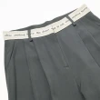 【OUWEY 歐薇】俐落率性抓褶全長西裝褲(鐵灰色；S-L；3232166543)