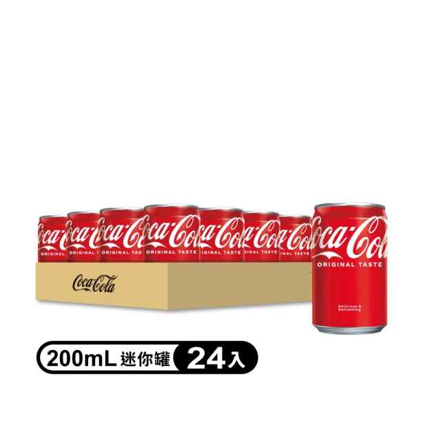 【Coca-Cola 可口可樂】迷你罐200ml x24入/箱