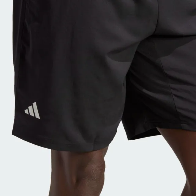【adidas 愛迪達】短褲 男款 運動褲 網球 亞規 CLUB 3STR SHORT 黑 HS3253