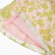 【ILEY 伊蕾】渡假風粉嫩撞色印花縲縈洋裝(綠色；M-XL；1232087437)