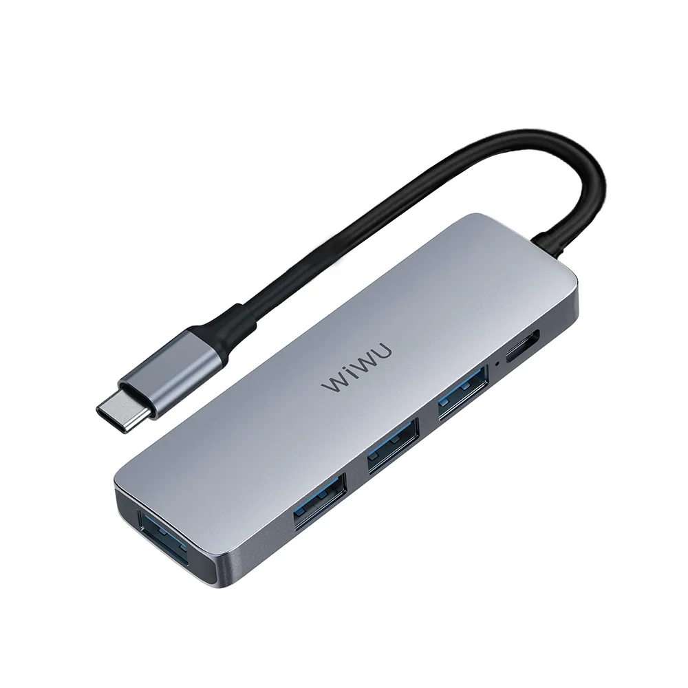 【WiWU】A541BC PD60W USB-C Alpha☆五合一 HUB集線器(PD60W/USB3.0/USB2.0)