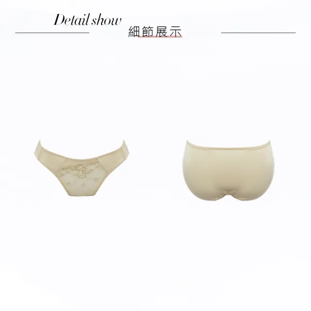 【Swear 思薇爾】愛莉絲系列M-XL蕾絲低腰三角女內褲(金赭色)