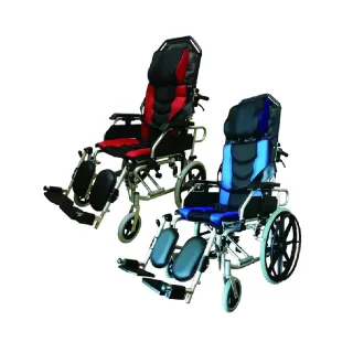 【海夫健康生活館】富士康 機械式輪椅 未滅菌 晉宇 AB氣壓式仰躺 鋁輪椅(AB1816)