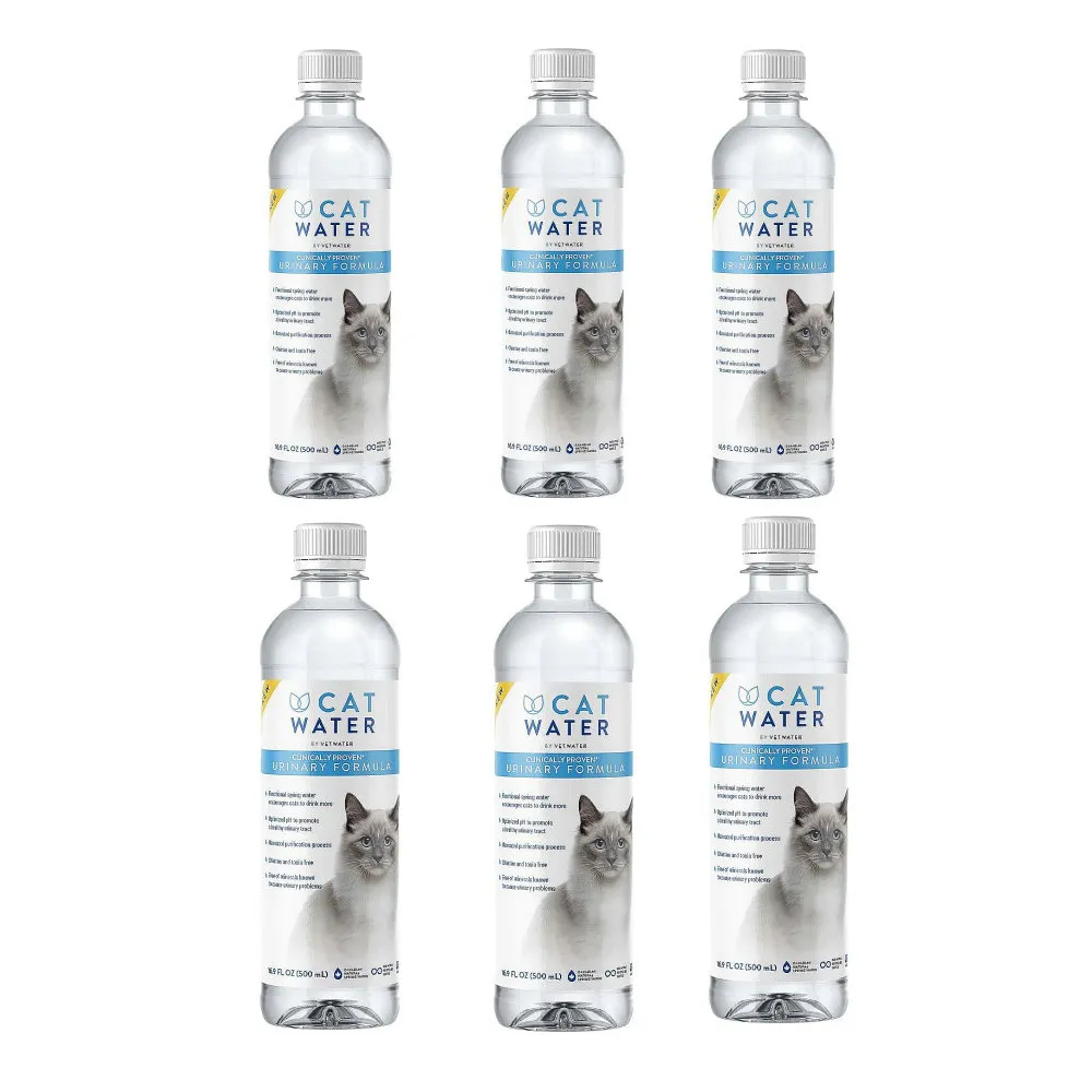 【Catwater促泌康】喵喝水/冰川水500ml-6入組(貓咪飲用水/泌尿道保健專用)