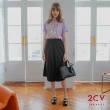 【2CV】小鈕扣棉質長裙棉裙休閒裙-兩色ND026(MOMO獨家販售)