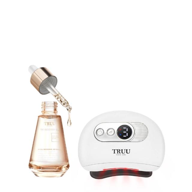 【TRUU 童】熱療撫紋導入儀（音波震動版）80g+一夜透亮活膚精露 34ml