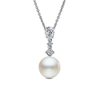 【CTJ】女王節!GIA 30分 F/SI 18K金 AKOYA珍珠  天然鑽 鑽石項鍊(鑽石閃耀時刻 只為摯愛的妳)