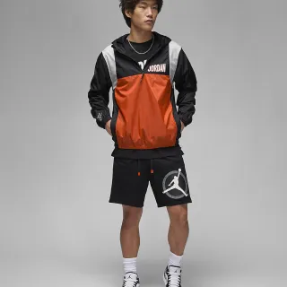 【NIKE 耐吉】連帽外套 籃球 AS M J FLT MVP HBR HOODED WVN 男 黑橘(DV7601010)