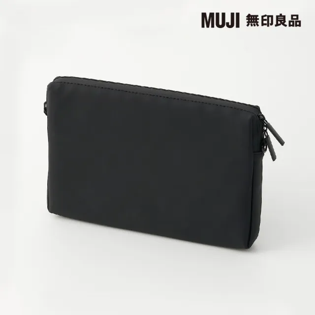 【MUJI 無印良品】自由組合收納包/長方形.薄型/黑(黑色/22*15*2.7cm)