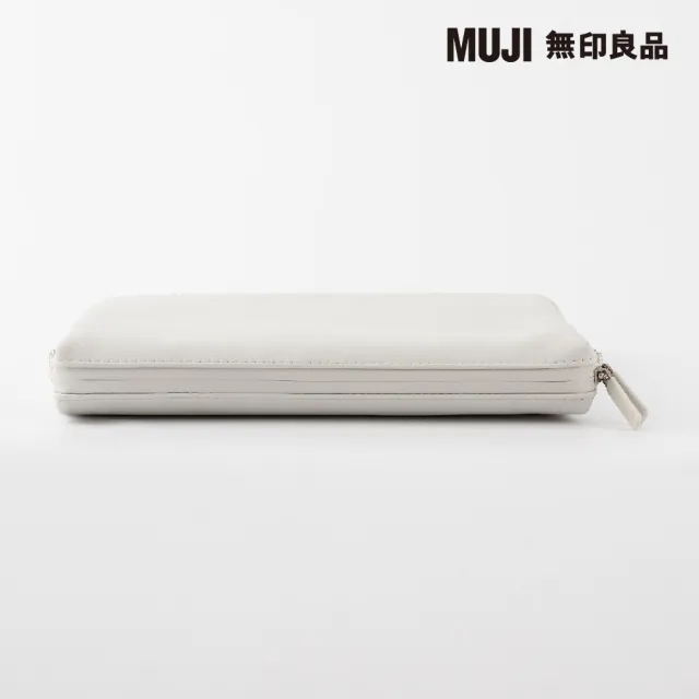 【MUJI 無印良品】自由組合收納包/長方形.薄型/灰(灰色/22*15*2.7cm)