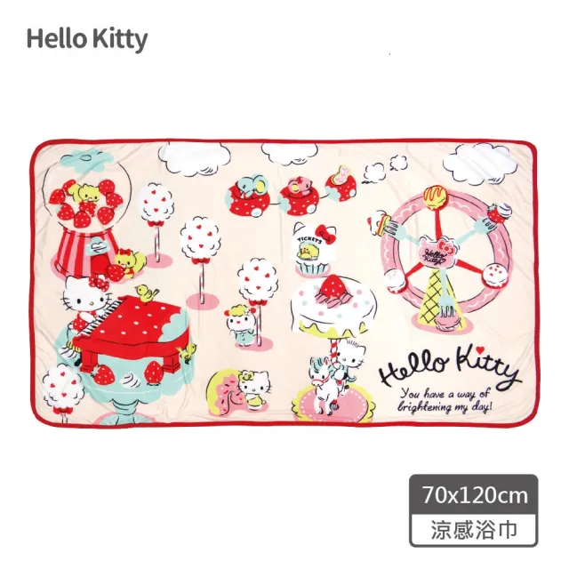 【生活工場】Hello Kitty涼感浴巾(Hello Kitty 三麗鷗 布丁狗 酷企鵝 庫洛米 兒童 正版授權)