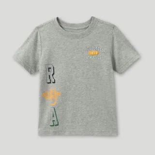 【Roots】Roots小童-戶外玩家系列 LOGO設計有機棉短袖T恤(灰色)