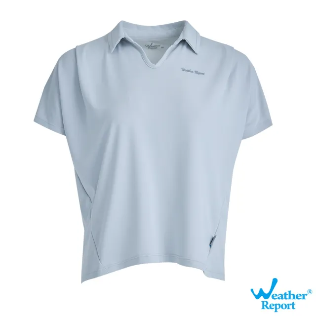 【Weather Report】肩折V領POLO衫-女款 / 銀灰(WN2204-02)