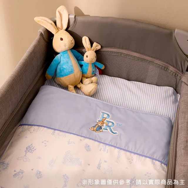【奇哥官方旗艦】Joie kubbie sleep 嬰兒床+夢境比得兔床邊床三件式床組-2色選擇(含被子、床包、提袋)