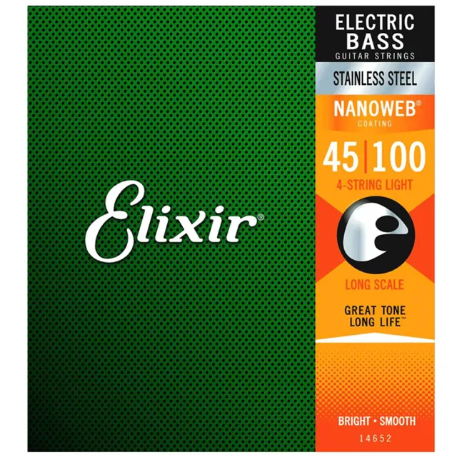 【ELIXIR】美國 ELIXIR 四弦貝斯弦  45-100  不鏽鋼 BASS(電貝士弦 4 String Bass Strings)