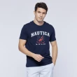 【NAUTICA】男裝 休閒品牌LOGO短袖T恤(深藍)