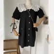 【BBHONEY】中大尺碼 蕾絲娃娃領西裝連衣裙(網美熱搜款)