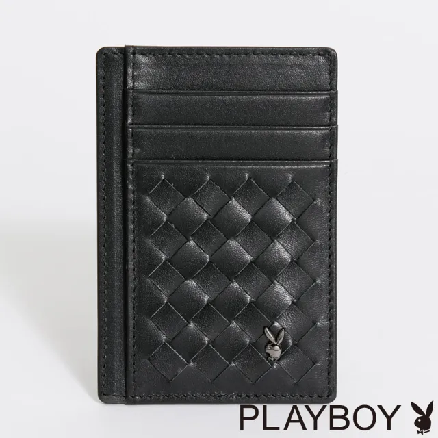 【PLAYBOY】卡片夾 Manner系列(黑色)