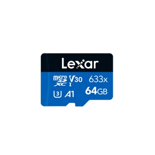 【Lexar 雷克沙】633x microSDXC UHS-I A1 U3 64G記憶卡