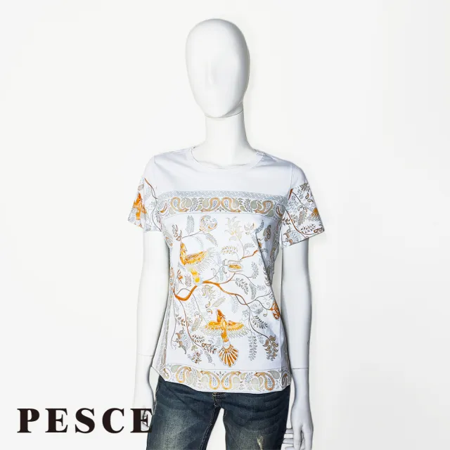 【PESCE】短袖圓領上衣、純棉印花上衣(#純棉#印花#短袖#圓領#上衣)