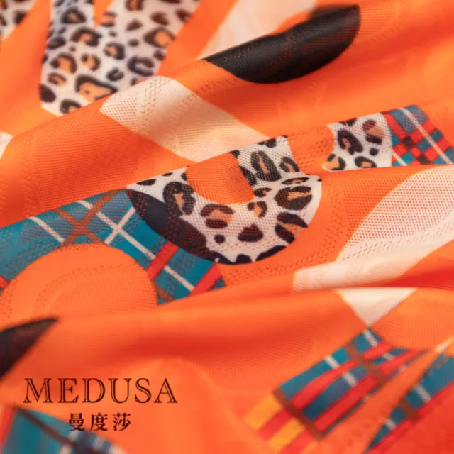 【MEDUSA 曼度莎】現貨-柔軟字母橘色上衣（M-2L）｜女上衣 女短袖上衣 加大尺碼(101-70701)