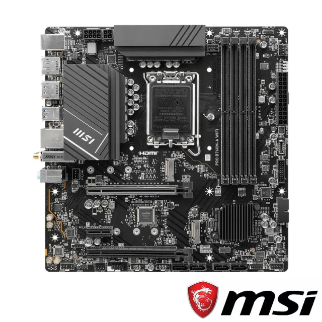 【MSI 微星】PRO B760M-A WIFI DDR5 主機板