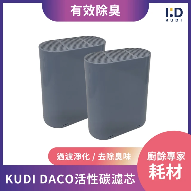 KUDI庫迪 KUDI DACO廚餘機活性碳濾芯2入 KD-KF3 KD-KF4專用(特製活性碳過濾盒有效除臭)