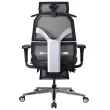 【特力屋】艾索人體工學椅 電腦椅 ESCL-A77 灰色 頭層牛皮質座椅