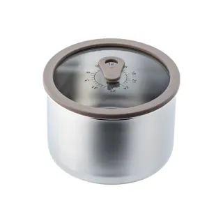 【CookPower 鍋寶】匠造系列可微波強化玻璃蓋不鏽鋼保鮮盒900ml(上蓋可微波/適用電磁爐)