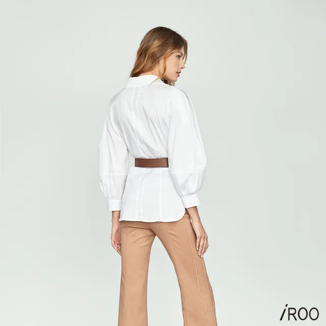 【iROO】燈籠長袖襯衫