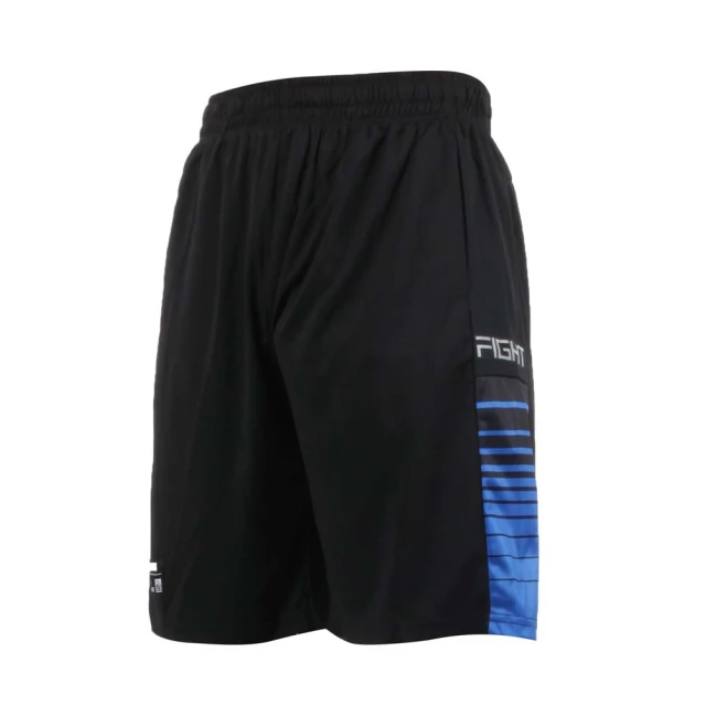 【FIRESTAR】男吸排訓練籃球褲--運動 訓練 反光 吸濕排汗 黑藍銀(B3202-92)