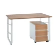 【BODEN】艾昂4尺書桌/工作桌組合(書桌+附輪活動收納櫃)
