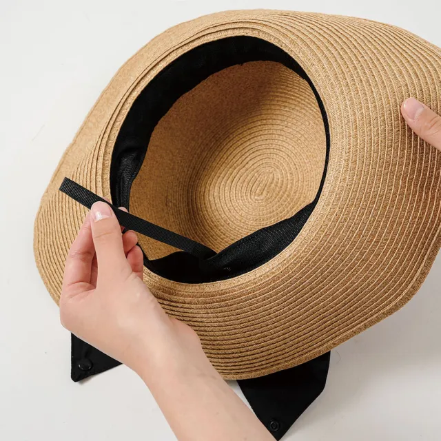 【台隆手創館】日本Needs Labo COOL抗UV涼爽亞麻式緞帶防曬帽(遮陽帽)
