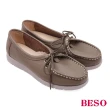 【A.S.O 阿瘦集團】BESO質感復古軟Q綁帶軟骨休閒鞋(灰色)