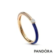 【Pandora 官方直營】Pandora ME 密鑲寶石配藍色琺瑯戒指