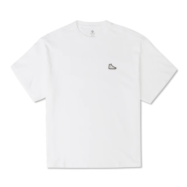 【CONVERSE品牌旗艦店】LOOSE FIT BACK HIT TEE 短袖上衣 男女 白色(10025397-A02)