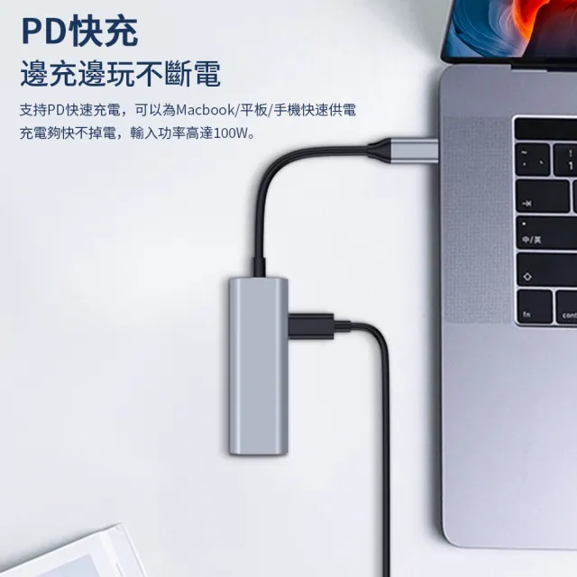 【Nil】Type-C 多功能三合一散熱擴展塢 USB-C轉HDMI集線器 PD快充 USB3.0轉換器 HUB轉接器