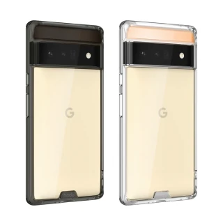 【hoda】Google Pixel 7 晶石鋼化玻璃軍規防摔保護殼(透黑)