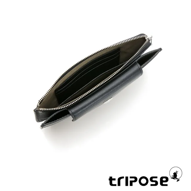 【tripose】TRANS進口牛皮簡式長夾(黑)