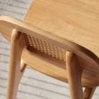 【橙家居·家具】/預購/萊茵系列實木藤編餐椅 LY-H6123(售完採預購 椅子 休閒椅 化妝椅 椅凳)