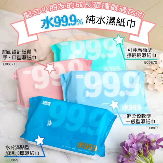 【LEC】純水99.9%可沖式濕紙巾(箱購60抽X15包)
