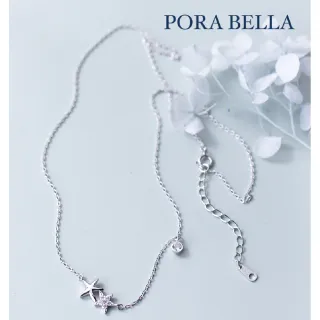 【Porabella】925純銀鋯石項鍊 純銀星星項鍊 輕奢小眾鎖骨 ins風 新款 2色可選
