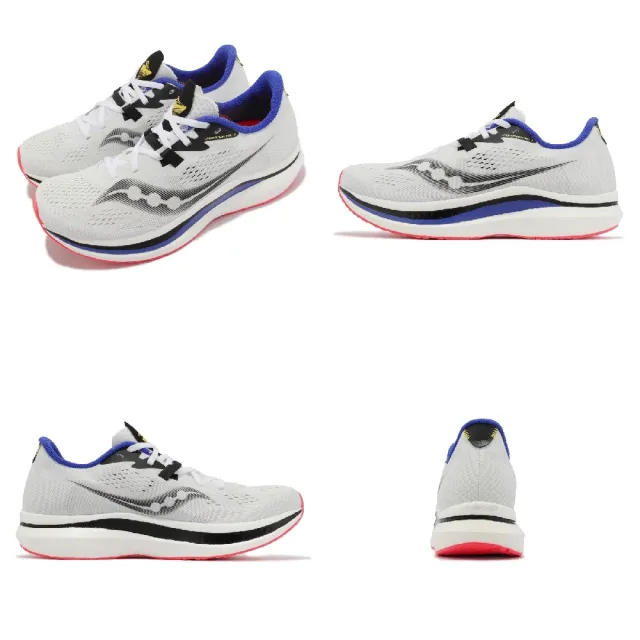 【SAUCONY 索康尼】競速跑鞋 Endorphin PRO 2 男鞋 繽紛白 藍 碳板 運動鞋 索康尼(S2068784)