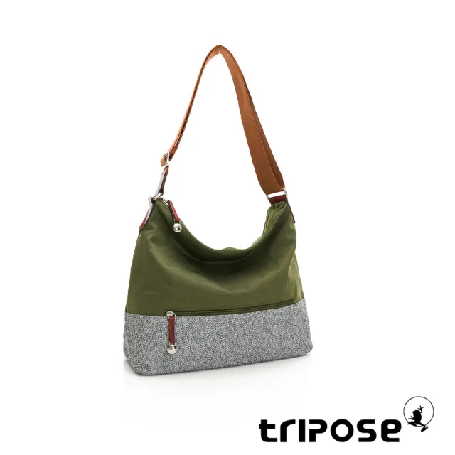 【tripose】漫遊系列岩紋輕巧側肩背包(抹茶綠)