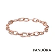 【Pandora 官方直營】Pandora ME 鎖鏈圈手鏈-鍍14k玫瑰金