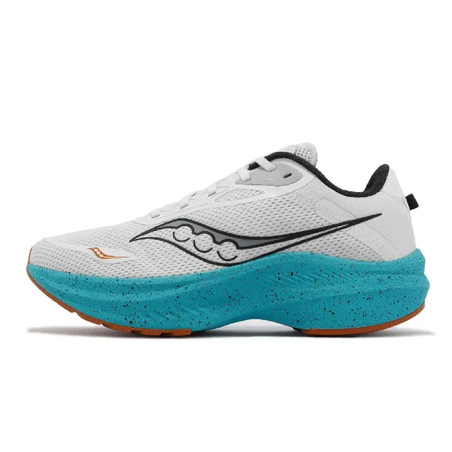【SAUCONY 索康尼】慢跑鞋 Axon 3 男鞋 霧灰 藍 厚底 緩衝 回彈 透氣 索康尼(S2082625)