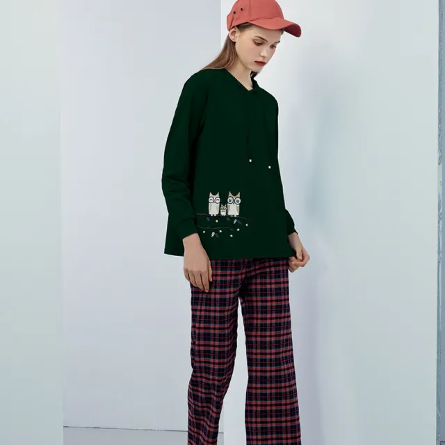 【JIN HWA 今譁】經典復古格紋時尚八分寬褲R6361(經典 復古 格紋 時尚 八分寬褲)